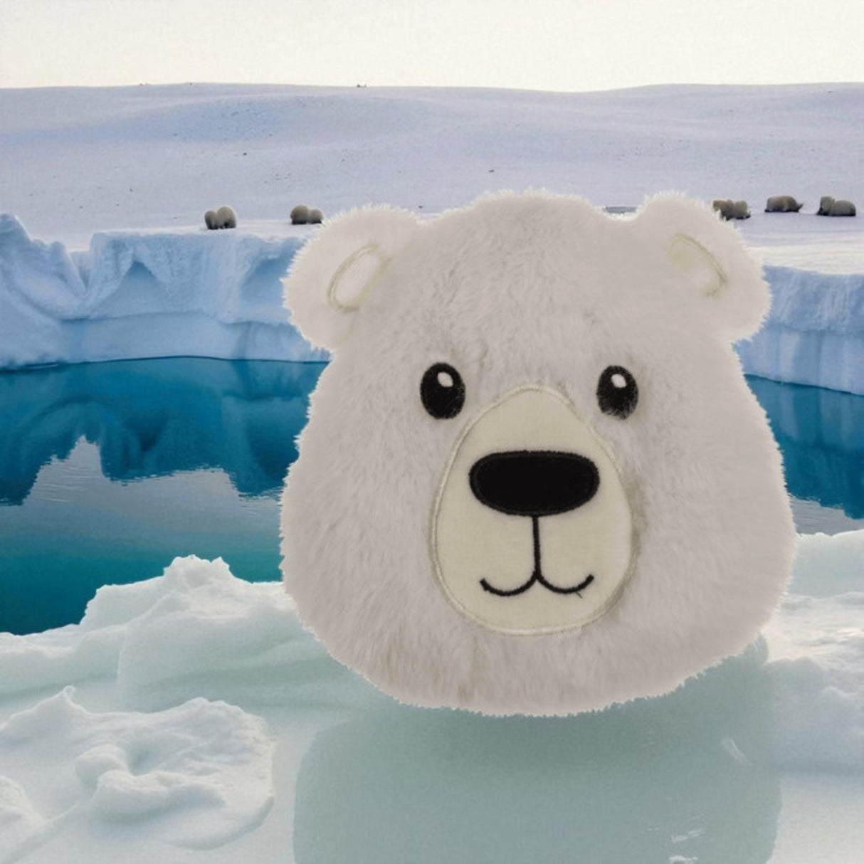 Eisbär Wärmekissen mit Tonkugelfüllung
