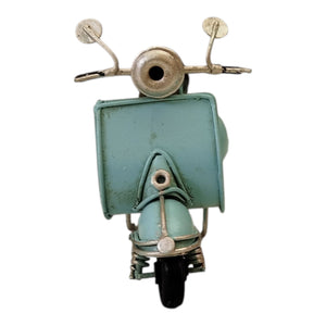 Retro Motorroller Dekoartikel aus Metall in blau