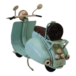 Retro Motorroller Dekoartikel aus Metall in blau