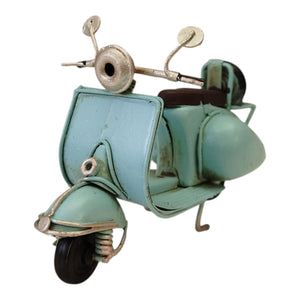 Retro Motorroller Dekoartikel aus Metall in blau