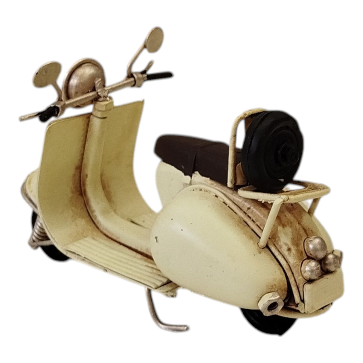 Retro Motorroller Dekoartikel aus Metall in weiß
