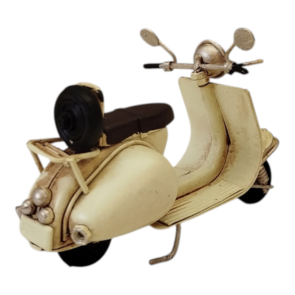Retro Motorroller Dekoartikel aus Metall in weiß
