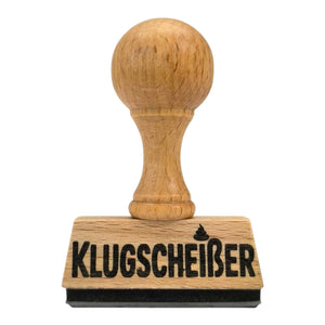 Klugscheißer Holzstempel