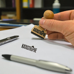 Katastrophe Holzstempel