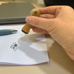Fliege Holzstempel