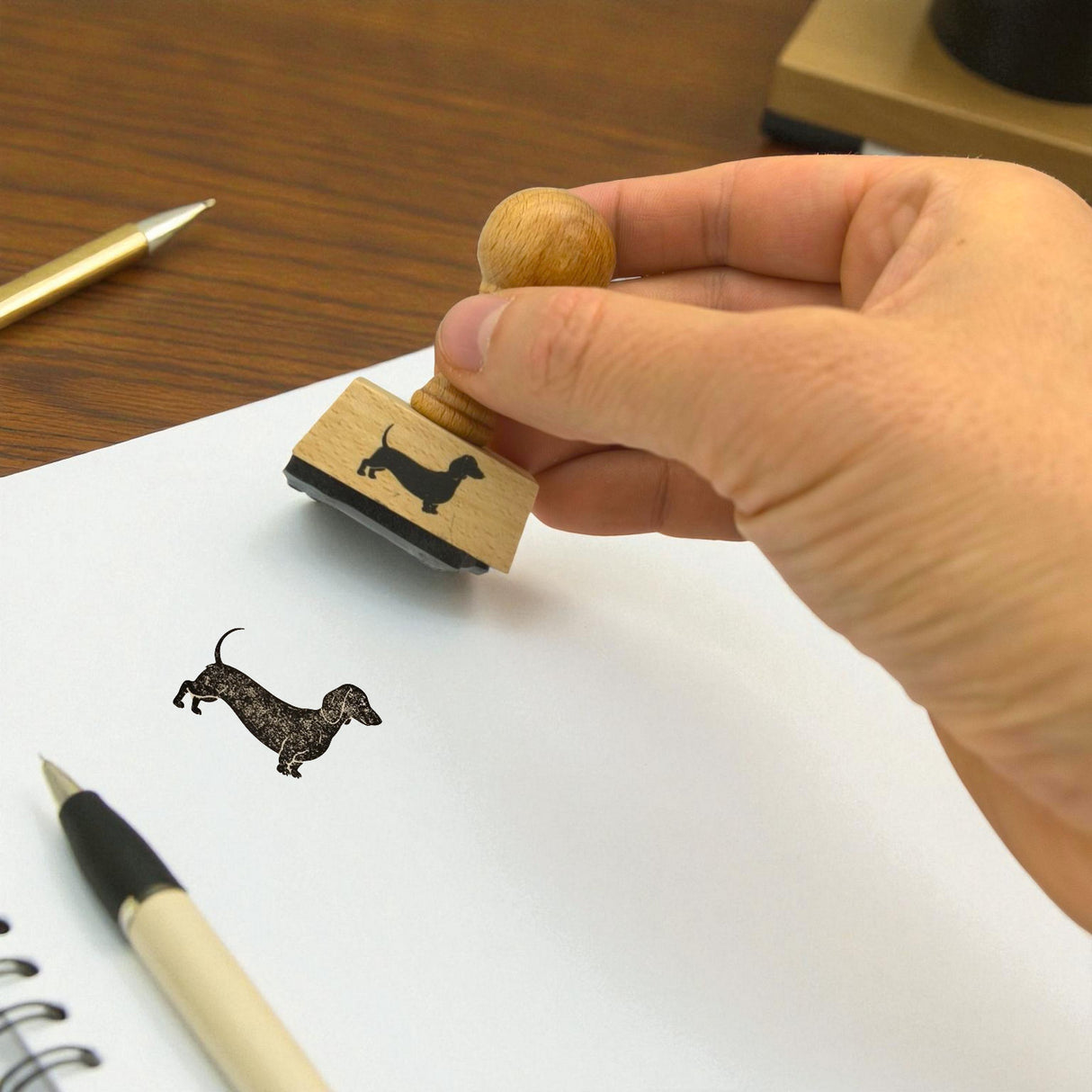 Dackel Holzstempel