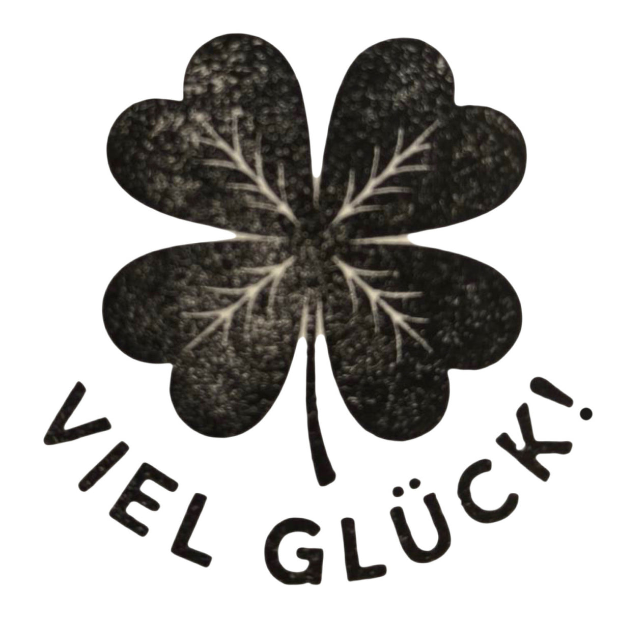 Kleeblatt Viel Glück! Holzstempel