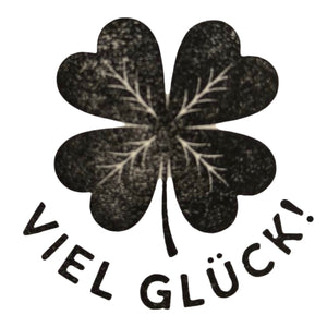 Kleeblatt Viel Glück! Holzstempel