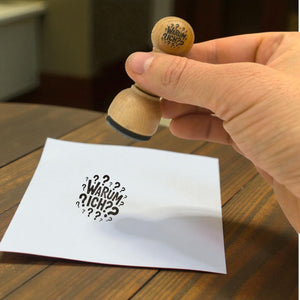 Warum ich? Holzstempel