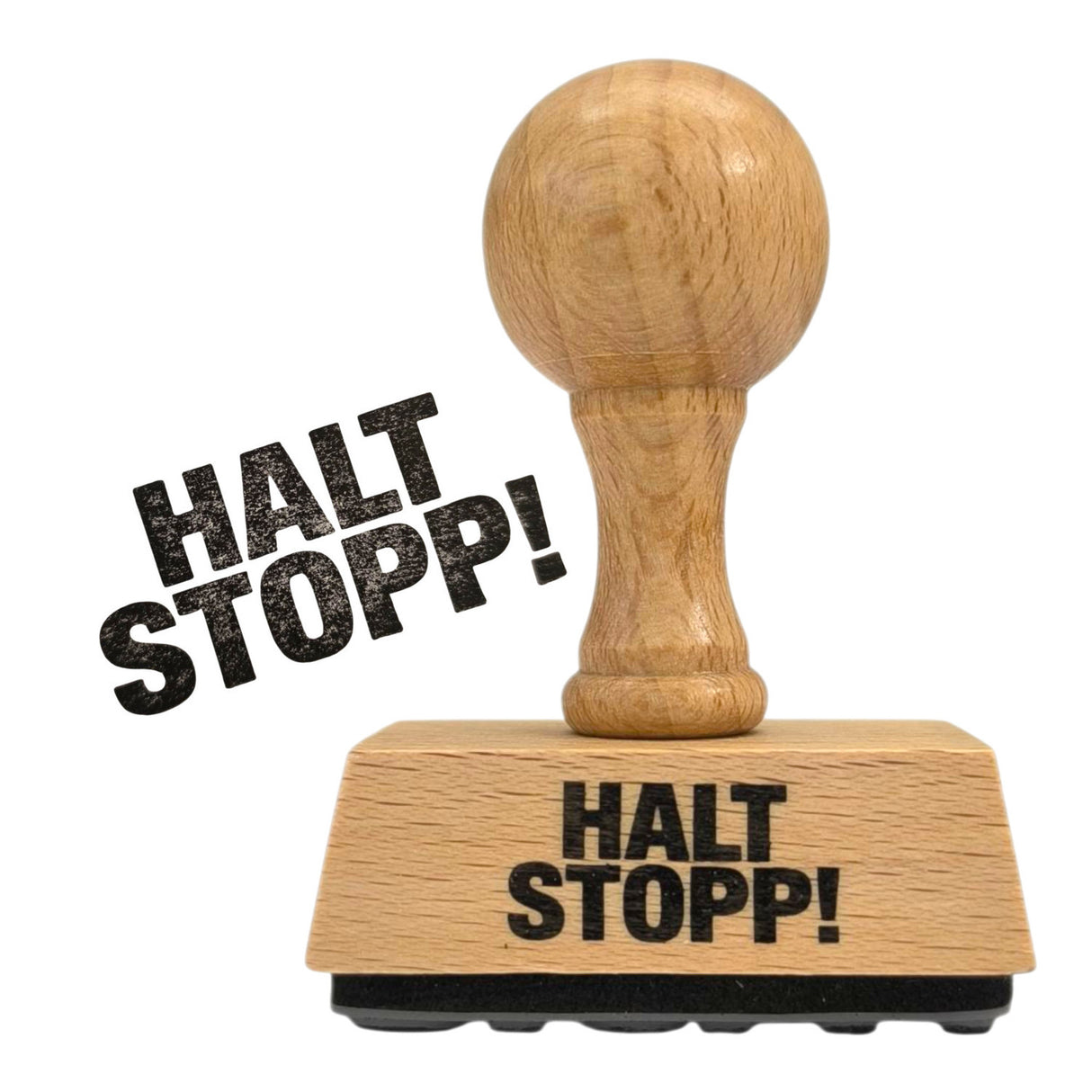 Halt Stopp! Holzstempel