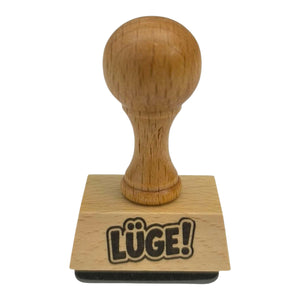 Lüge Holzstempel