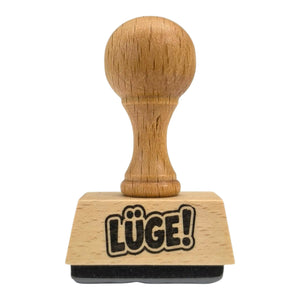 Lüge Holzstempel