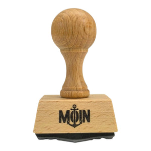 Moin Holzstempel mit Anker