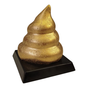 Kackhaufen Trophäe in gold - Scheißhaufen Pokal