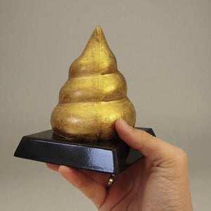 Kackhaufen Trophäe in gold - Scheißhaufen Pokal