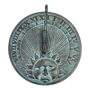 Retro Sonnenuhr Gartendekoration aus Metall