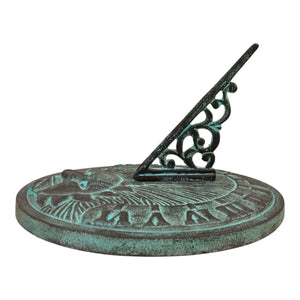 Retro Sonnenuhr Gartendekoration aus Metall