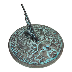 Retro Sonnenuhr Gartendekoration aus Metall