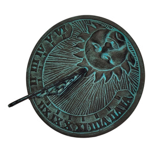 Retro Sonnenuhr Gartendekoration aus Metall