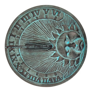 Retro Sonnenuhr Gartendekoration aus Metall