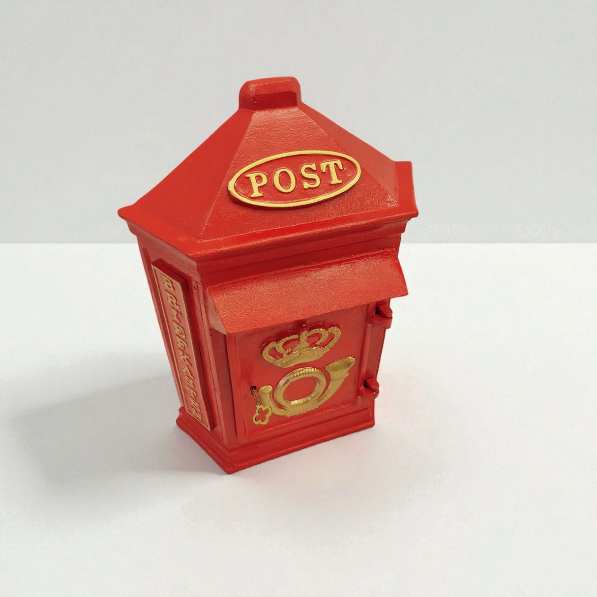 Retro Post Box Briefkasten aus Metall in rot