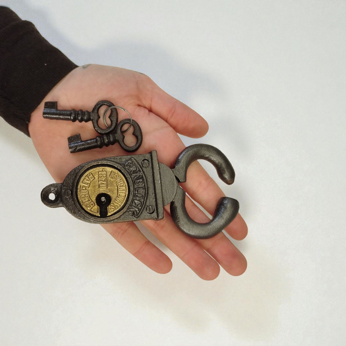 Crab Lock Railway Deko Vorhängeschloss - Eisenbahn Krabbenschloss mit Schlüsseln