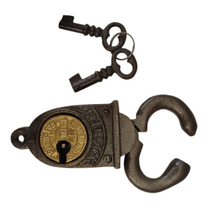 Crab Lock Railway Deko Vorhängeschloss - Eisenbahn Krabbenschloss mit Schlüsseln