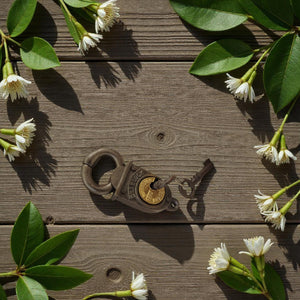 Crab Lock Railway Deko Vorhängeschloss - Eisenbahn Krabbenschloss mit Schlüsseln