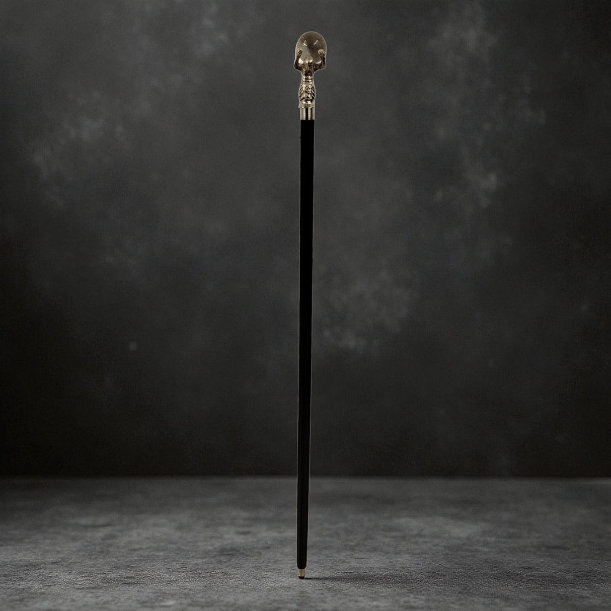 Last der Welt Spazierstock aus Holz mit silbernem Griff aus Metall