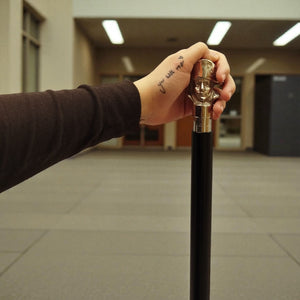 Napoleon Bonaparte Spazierstock aus Holz mit silbernem Griff aus Metall