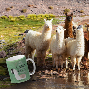 Kaffeebecher mit Spruch: Ich war ein Lama bevor es ...