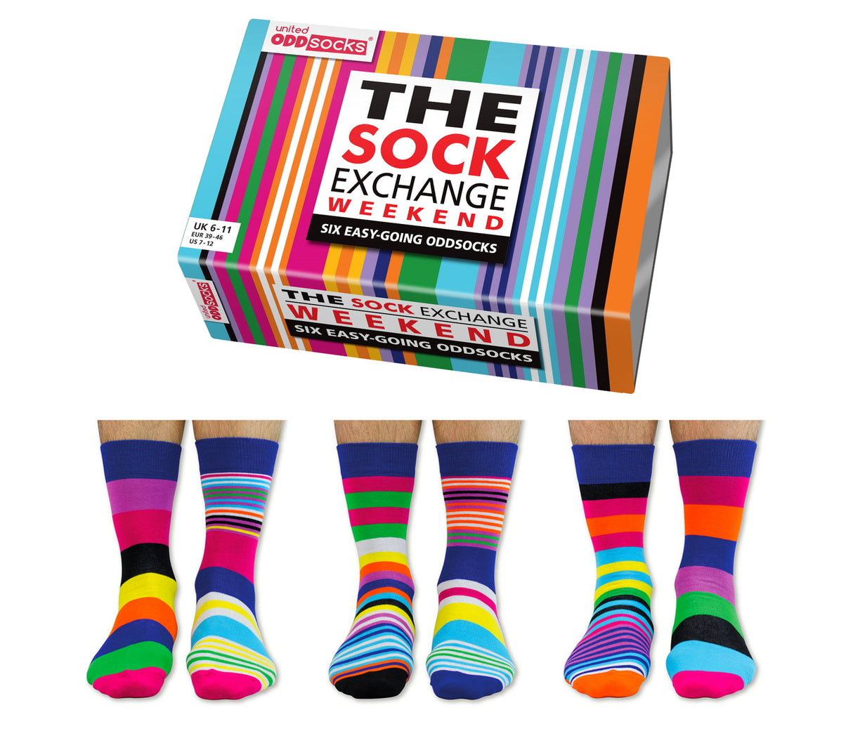 🎁 6 Verrückte Socken 15 Kombinationen - Oddsocks Weekend (100% off)