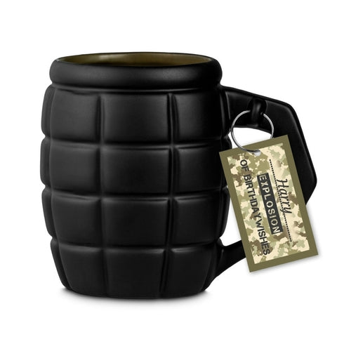 XXL Handgranate Kaffeebecher mit 790ml Fassungsvermögen in schwarz