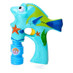 Fisch Seifenblasenpistole mit Licht und Sound in türkis