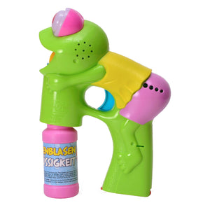 Frosch Seifenblasenpistole mit Licht, Sound und gelbem Shirt