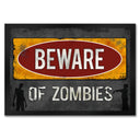 Beware of Zombies Fußmatte Warnung Zombie Halloween Untoter Apocalypse Angst Wohnung Haustür