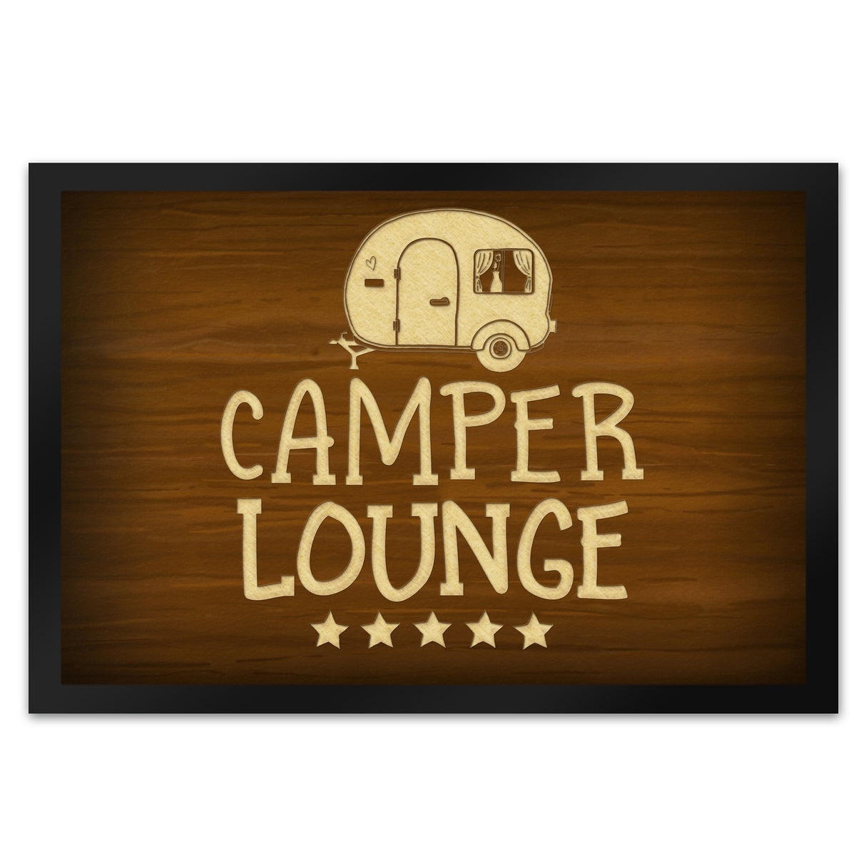Camper-Lounge Fußmatte mit Wohnwagen Motiv VIP Wohnwagen Wohnmobil Urlaub Gast Gäste