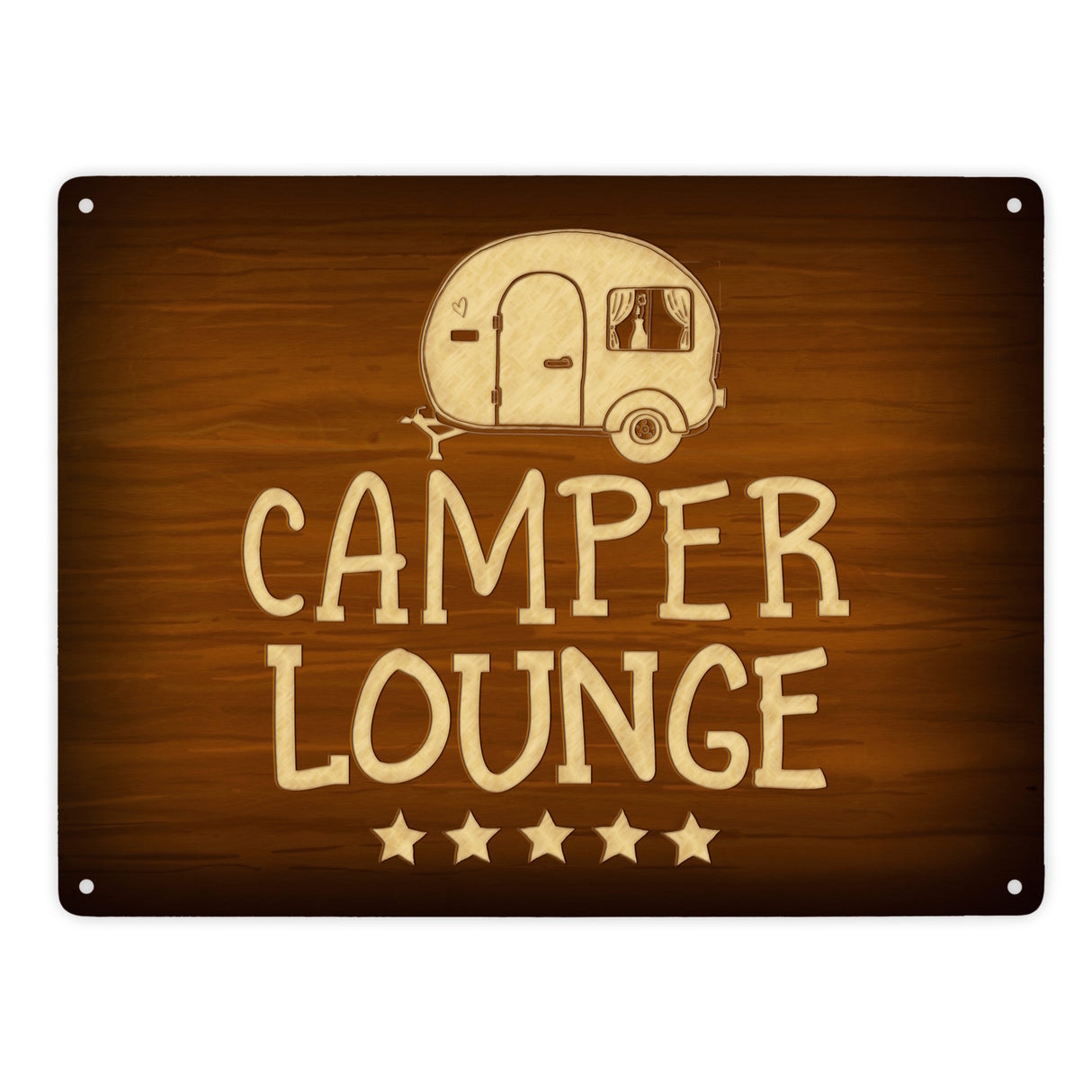 Camper - VIP - Lounge Metallschild mit Wohnwagen Motiv Wohnwagen Wohnmobil Urlaub Gast Gäste