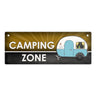 Camping Zone Metallschild mit Wohnwagen Motiv Wohnwagen Wohnmobil Urlaub