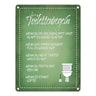 Toilettenregeln Metallschild mit Toilette Motiv Klo Sauberkeit Hygiene