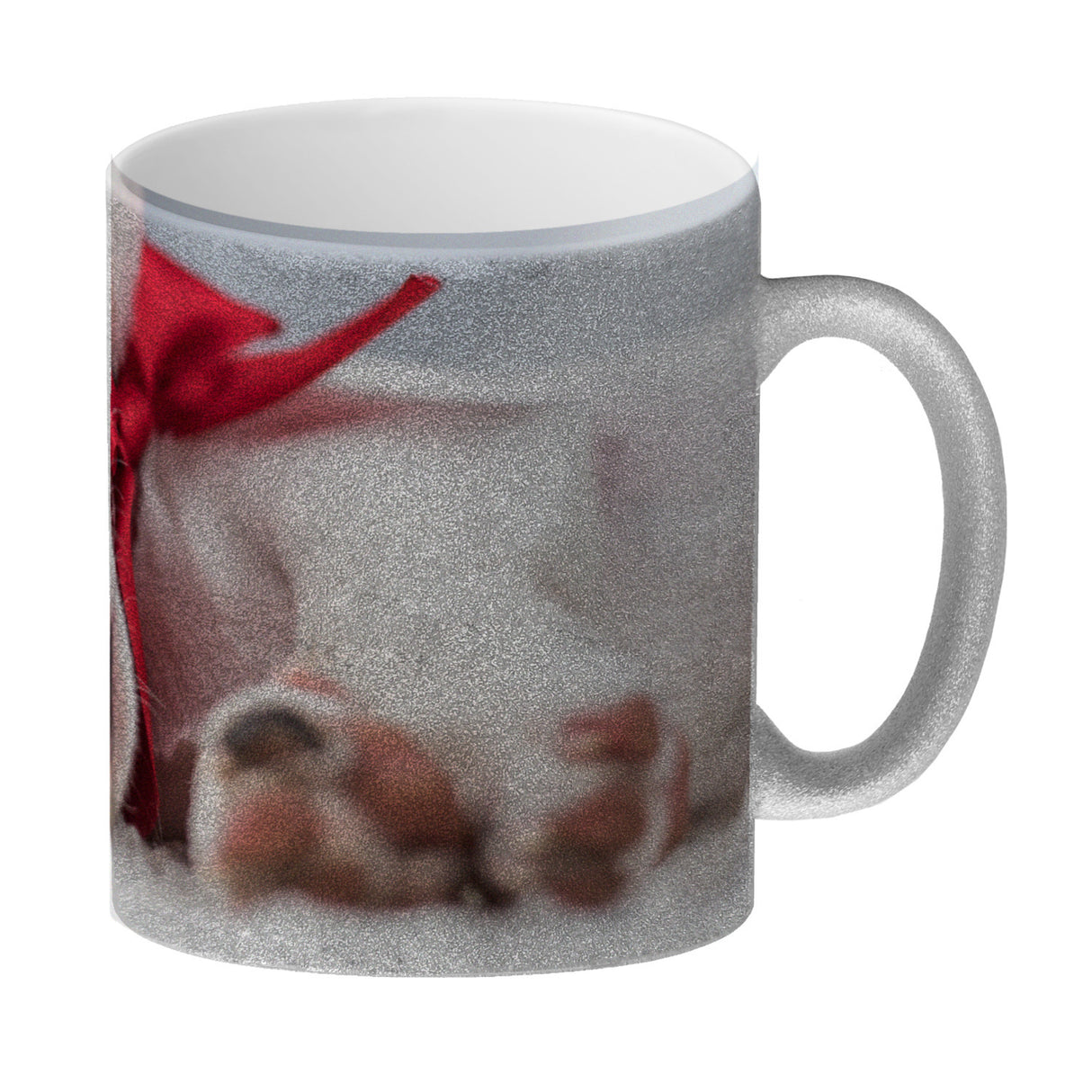 Weihnachtshund Jack mit Nikolausmütze Kaffeebecher