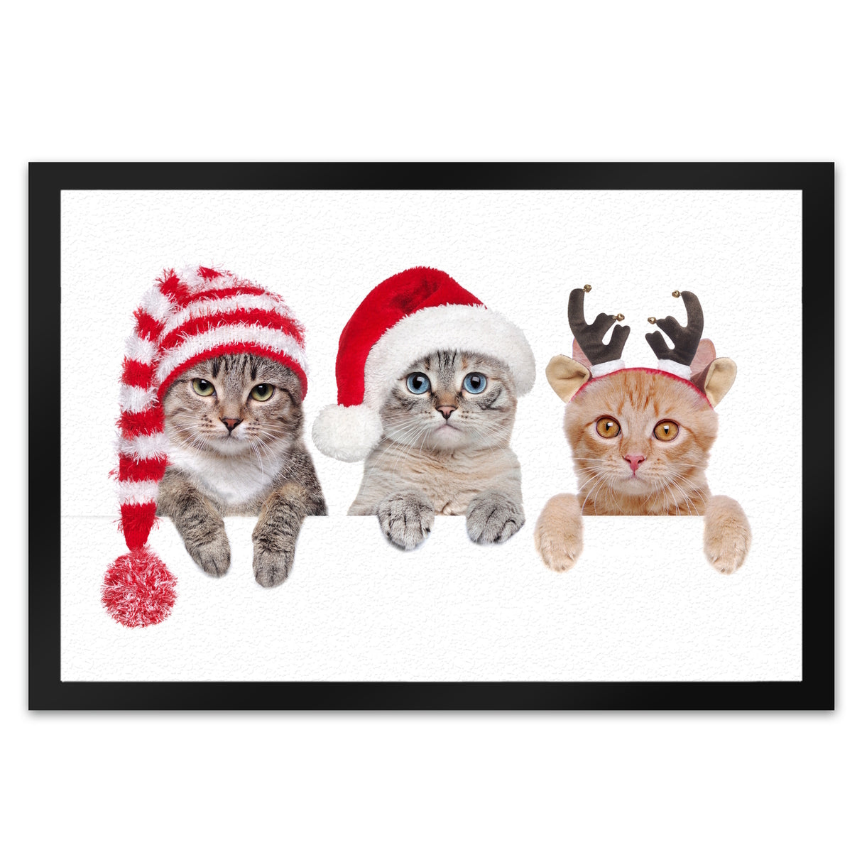 Katzen Fußmatte mit Weihnachts-Motiv
