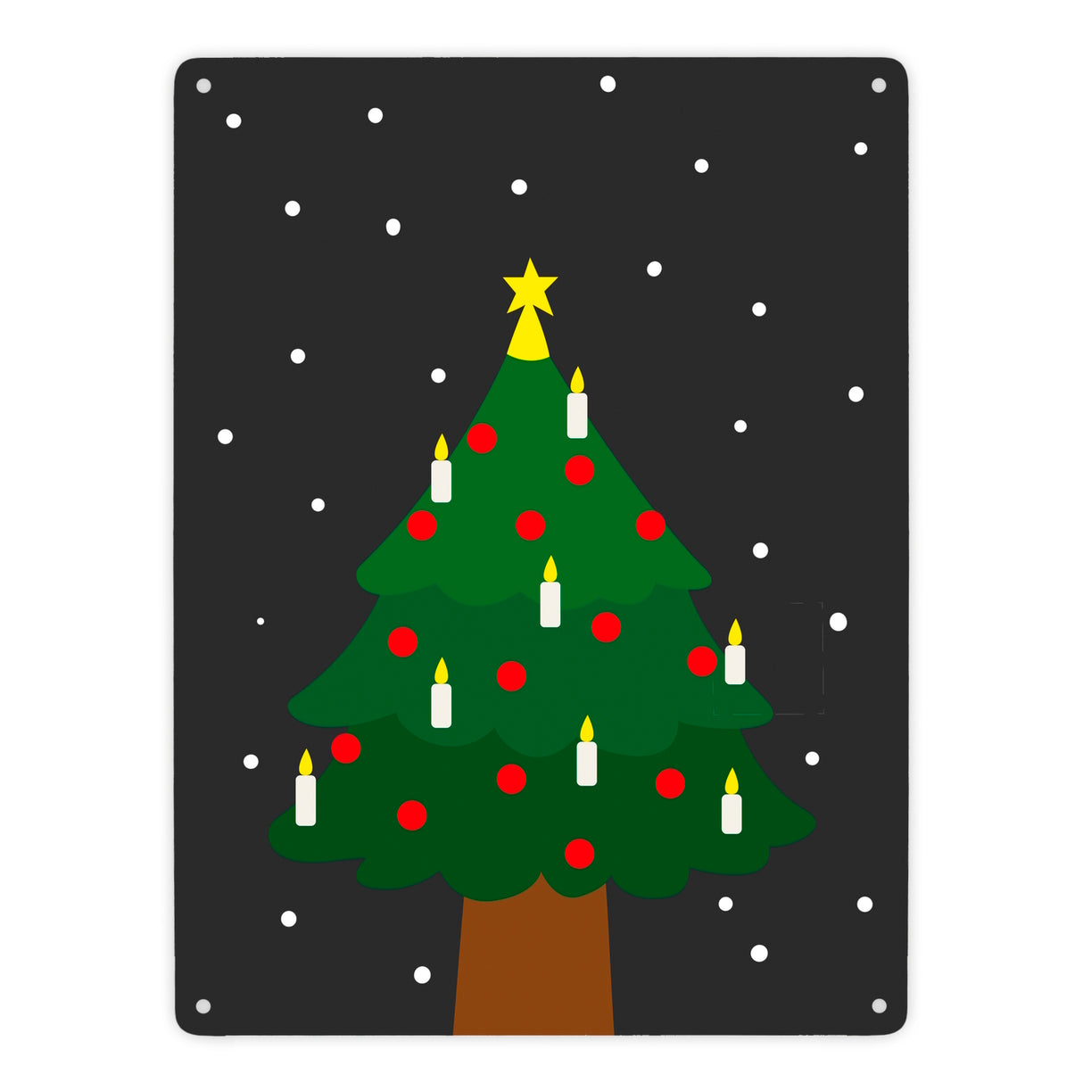 Weihnachtsbaum im Schnee Metallschild