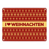 I love Weihnachten Metallschild mit Weihnachtsmuster Motiv - Weihnachten Herz Liebe Stern Schnee