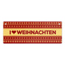 I love Weihnachten Metallschild mit Weihnachtsmuster Motiv - Sterne Advent Stern Herz