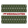 I love Weihnachten Metallschild mit Weihnachtsmuster Motiv - Weihnachten Herz Liebe Stern Schnee