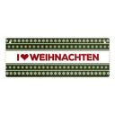 I love Weihnachten Metallschild mit Weihnachtsmuster Motiv - Sterne Advent Stern Herz