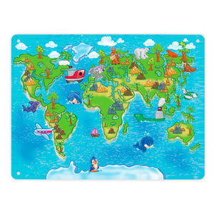 Kinder Weltkarte Metallschild