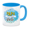 Für den besten Papa Kaffeebecher mit Wasserfarben Motv