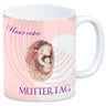 Nilpferd-Kaffeebecher zu ersten Muttertag mit Mama und Baby in rosa